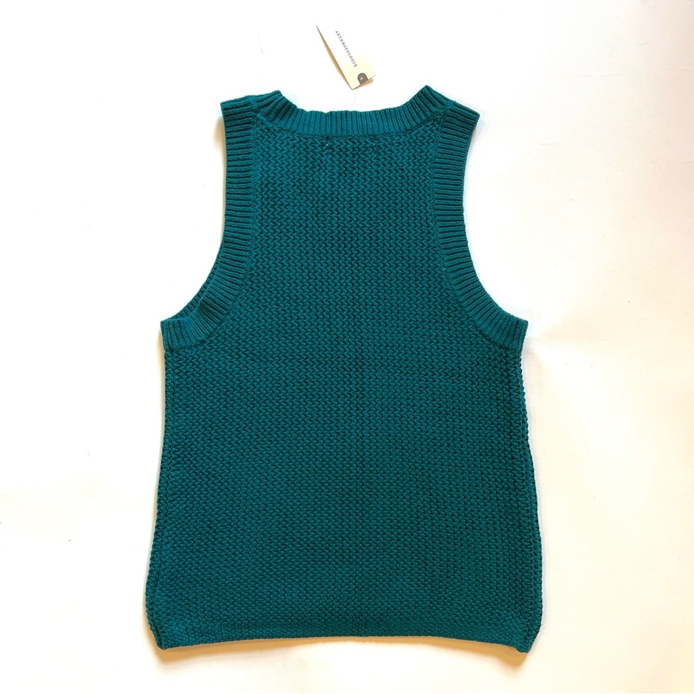 Anthropologie Green Sleeveless Sweater Tank Top NEW - Picture 3 of 7